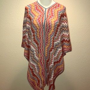 Authentic Missoni Poncho Shawl with fringe